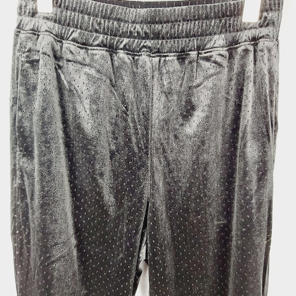ONZIE black velvet velour jogger size SMALL/MEDIUM vintage look - Picture 9 of 10
